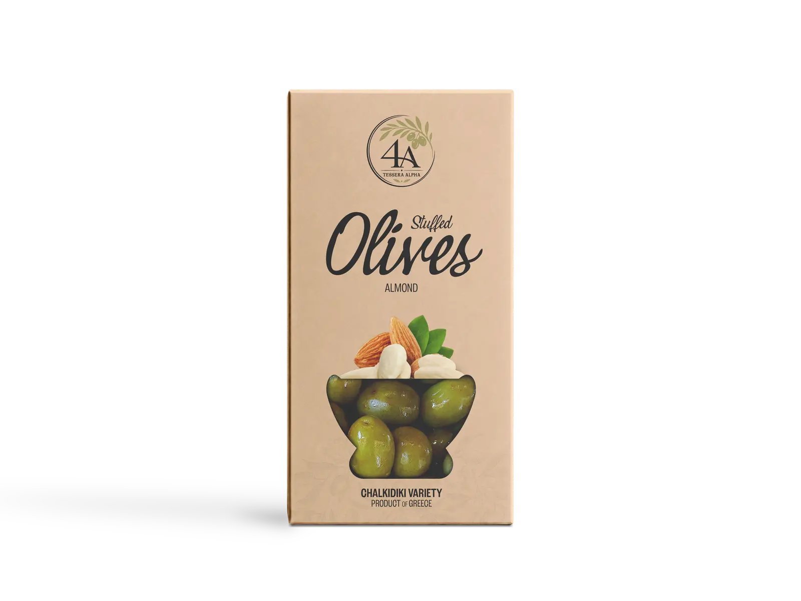 Stuffed olives with almond — 4A Tessera Alpha box