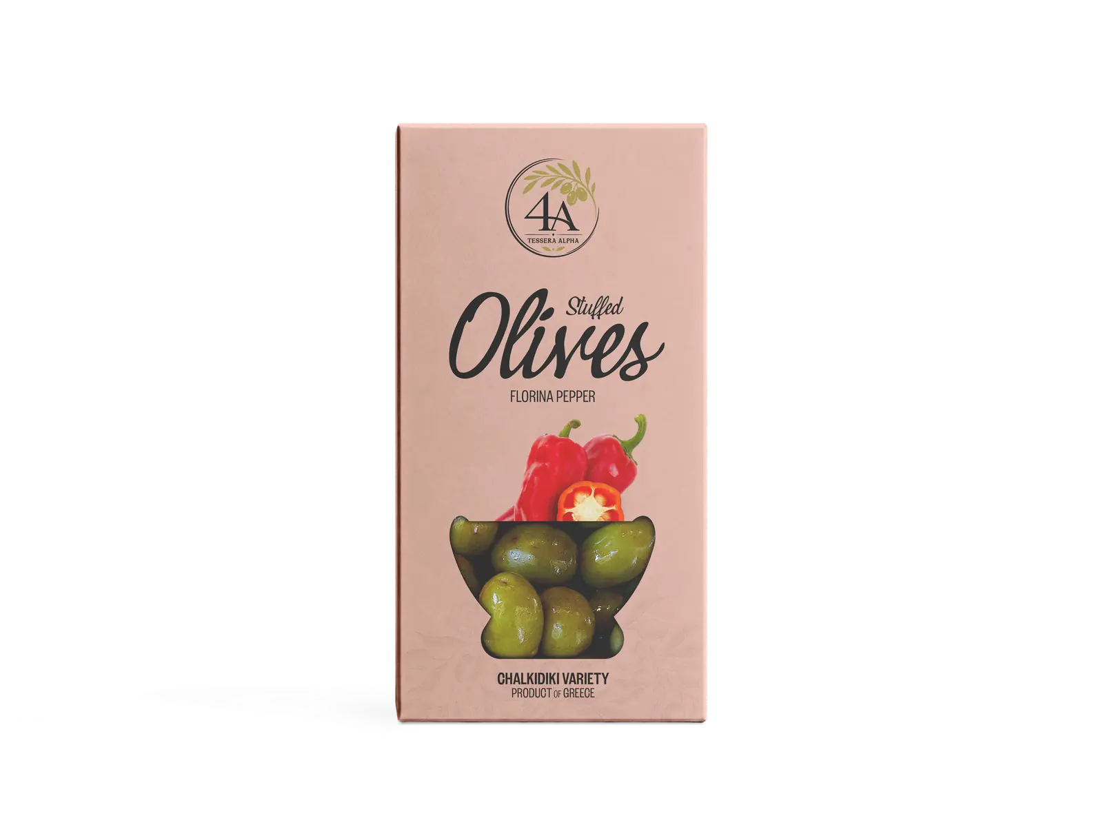 Stuffed olives with Florina pepper — 4A Tessera Alpha box